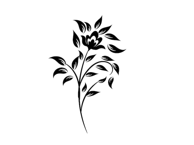 a black and white drawing of a flower with the word  wild  on it