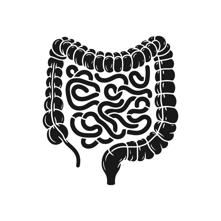 a black and white drawing of a mouth with the letters g and g on it