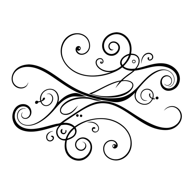 Vector a black and white drawing of a swirl with a swirl in the middle