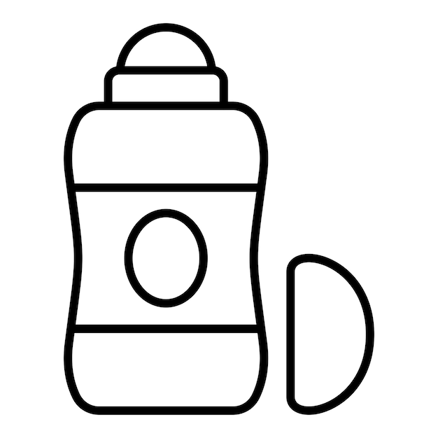 a black and white drawing of a trash can with a circle on it