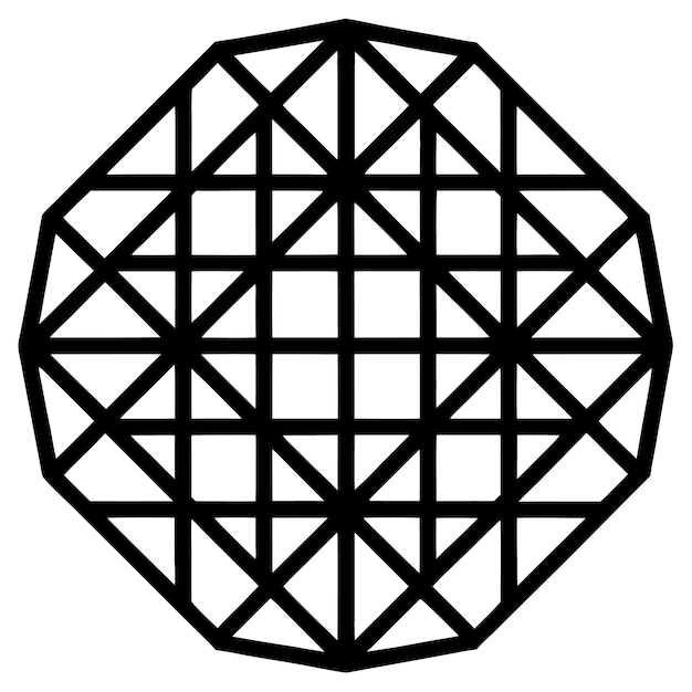 a black and white image of a circle with a black circle on it