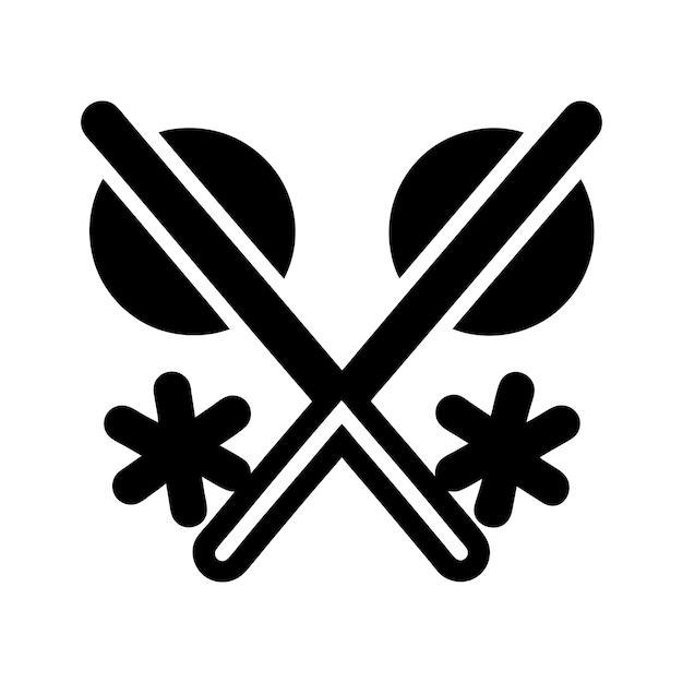 a black and white image of a pair of swords with crossed swords on it