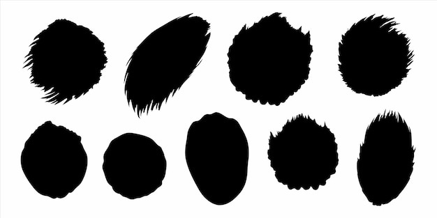 a black and white image of black circles with a white background