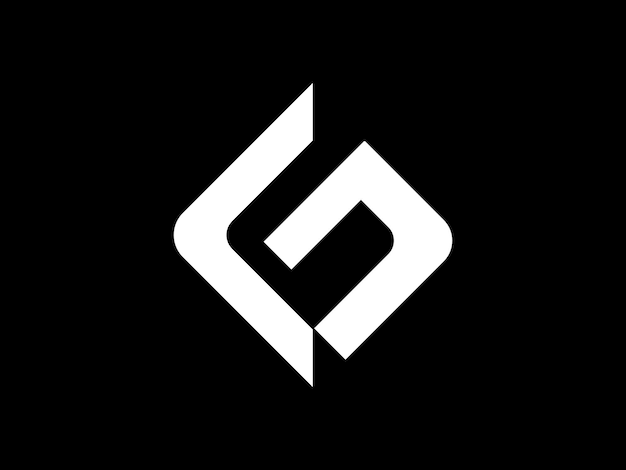 A black and white logo with the letter g on it