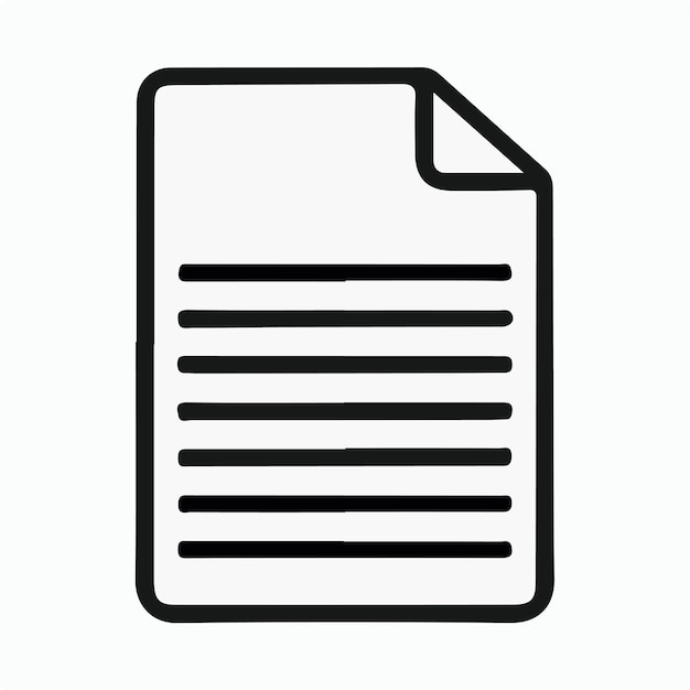 a black and white paper with a white background that says  a document