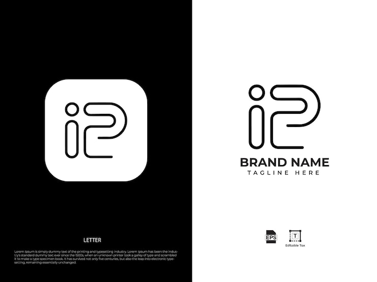 Vector a black and white poster for an brand name