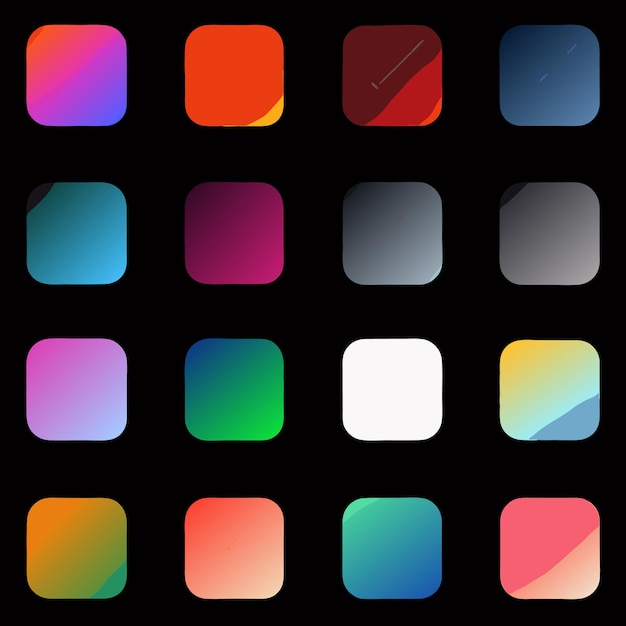 a black background with a rainbow colored rectangle and the bottom right corner