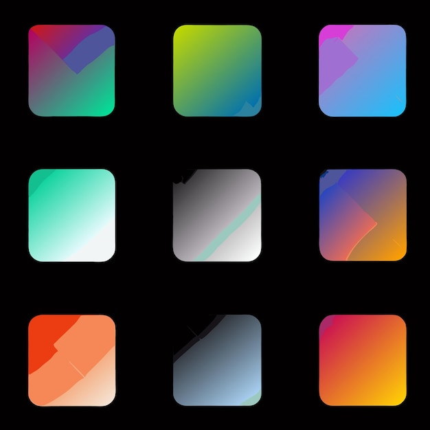 a black background with a rainbow colored square with a square in the middle