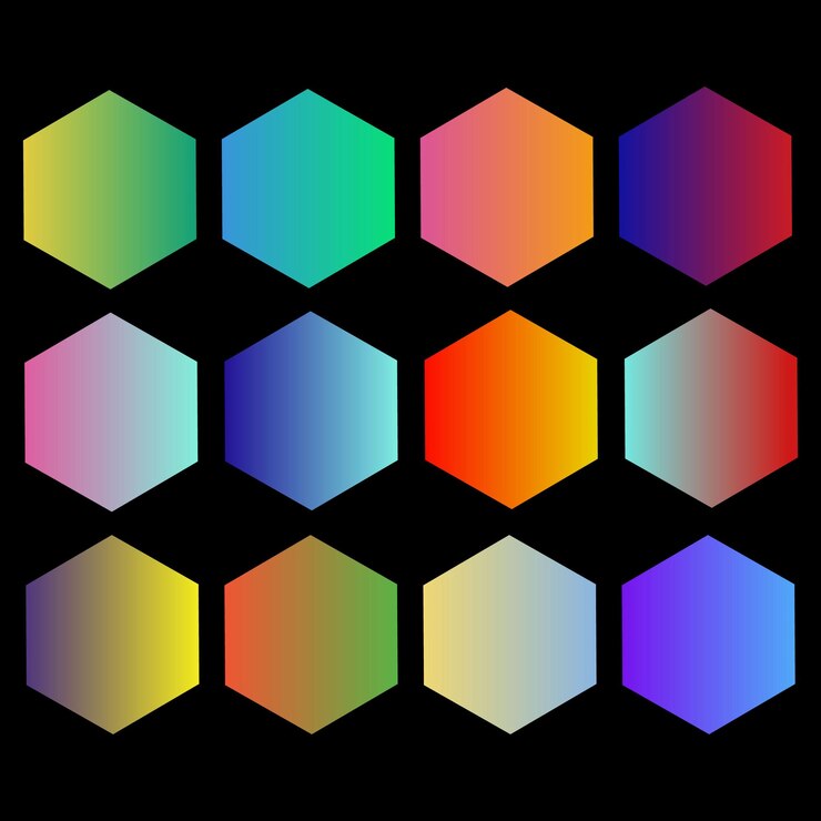a black background with a rainbow pattern on it