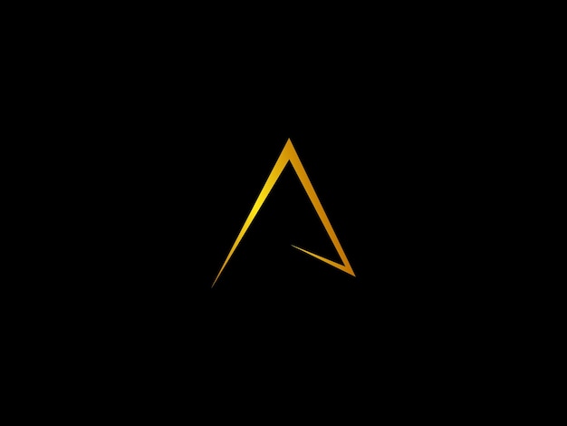 A black background with a yellow triangle in the middle.
