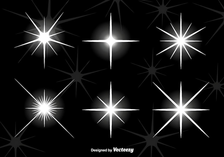 Vector a black background with stars and the words  v  on it