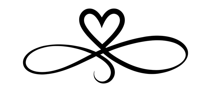 Vector a black heart with a black line that says quot heart quot
