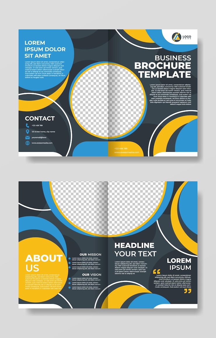 Vector a blue and yellow poster for the text about the design of the text