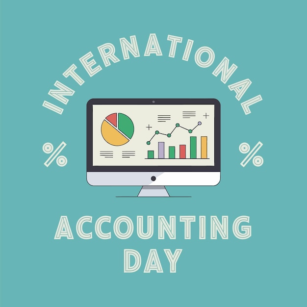a blue background with a graphic of a computer with a chart that says international planning day