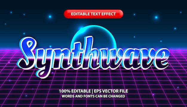 a blue neon background with the text synthpop.