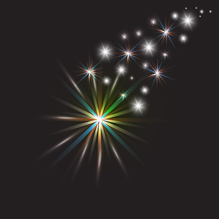 Vector a bright comet with . falling star. glow light effect.