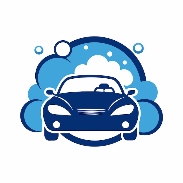 a car wash featuring a car being washed with foam set against a solid white background 21