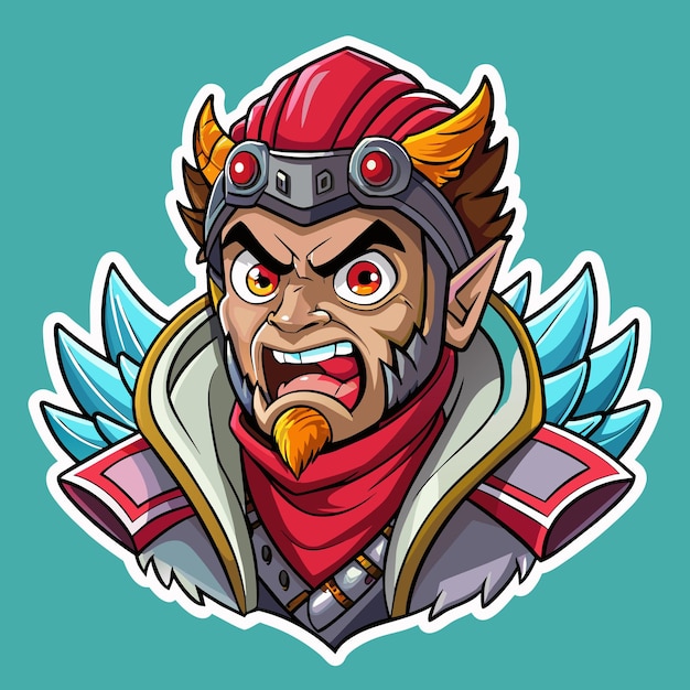 a cartoon drawing of a knight with a red headband and a red bandana