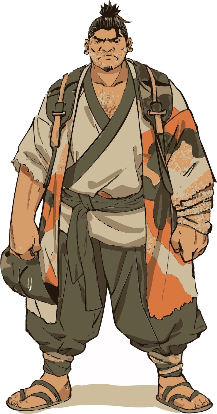 Vector a cartoon drawing of a man with a belt that says  war