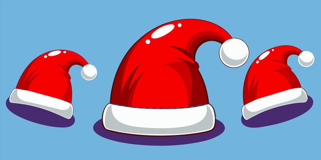 a cartoon drawing of a santa hat with a santa hat on it