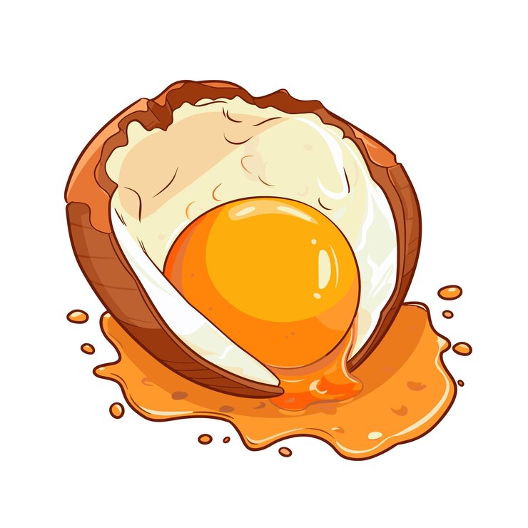 Vector a cartoon egg food vector illustrator generative ai