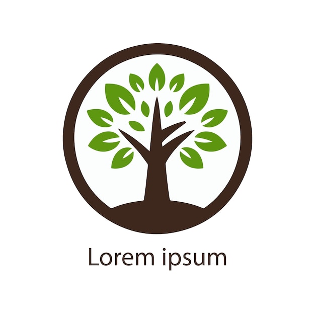 a circle with a tree in the middle