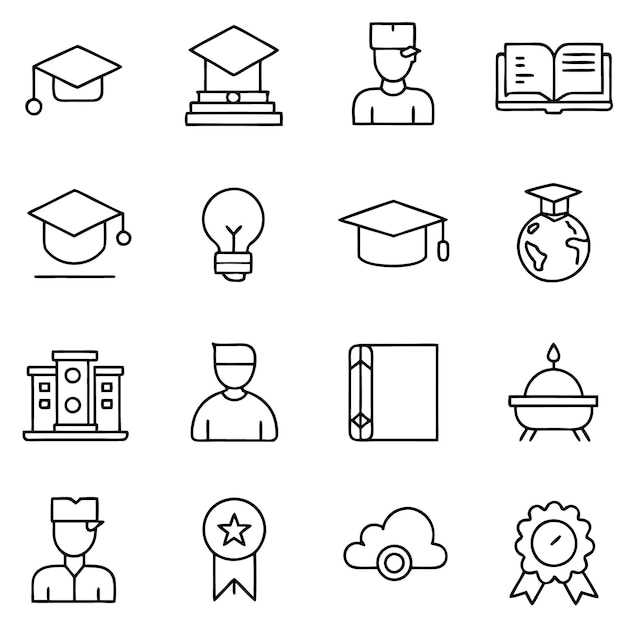 a collection of black and white icons with a quote from the university of america