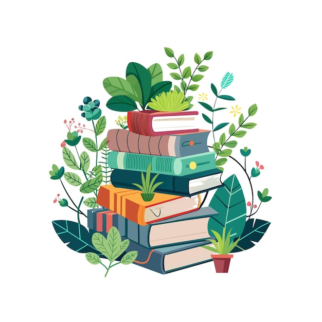 a collection of books with the words  garden  on the top