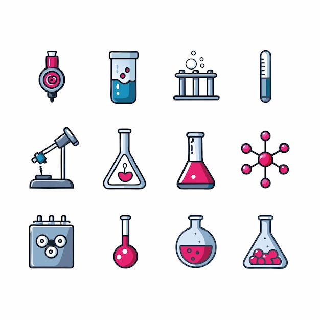 a collection of different images of science related items