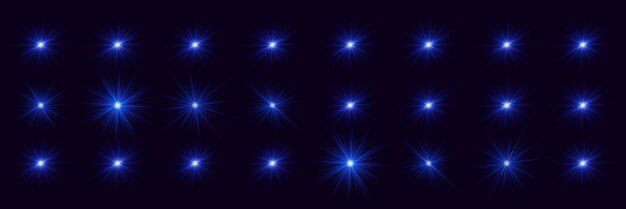 A collection of highlights Sparkling lighting effects with vibrant shimmer