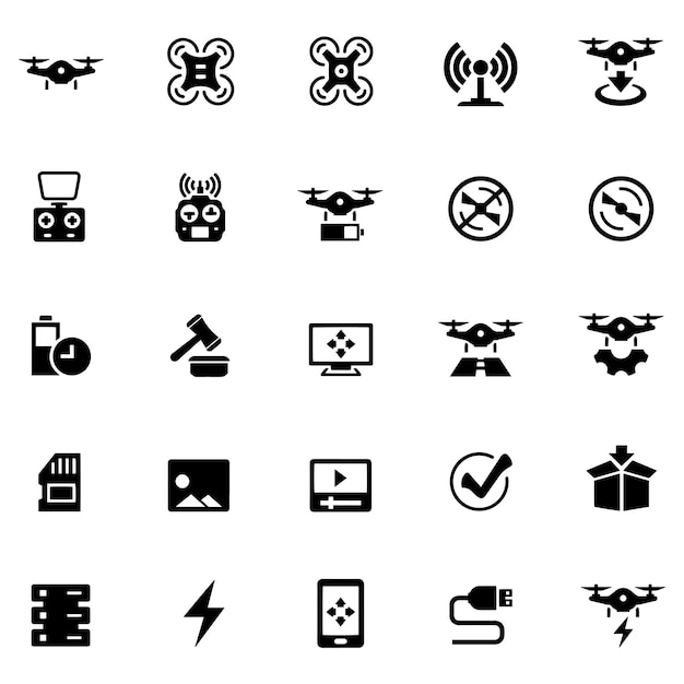 a collection of icons including a remote control a remote control and a remote control