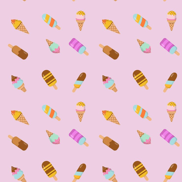 a colorful ace cream pattern design