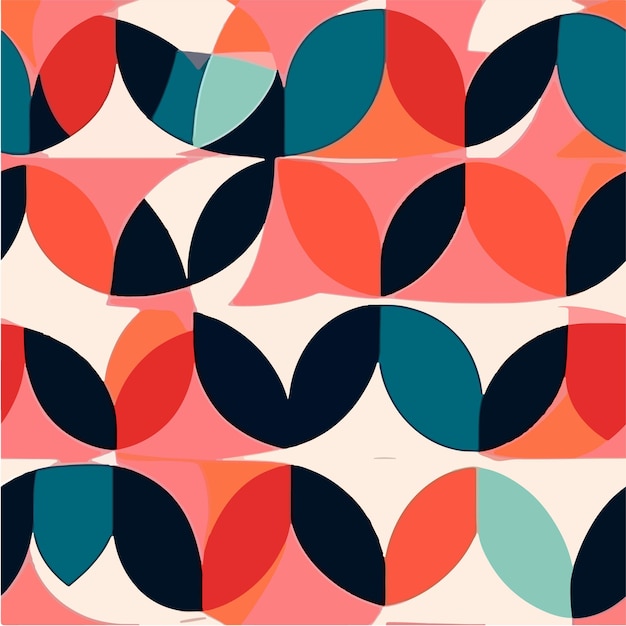 a colorful background with a pattern of shapes and colors