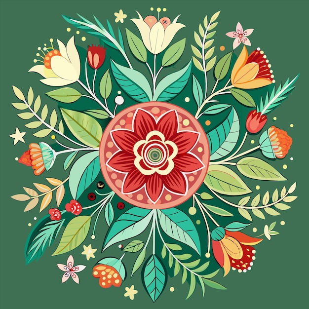 a colorful design with flowers and butterflies on it