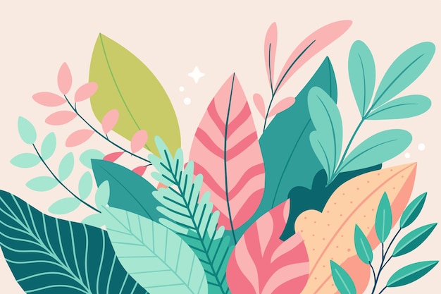 a colorful illustration of a plant with a star on it