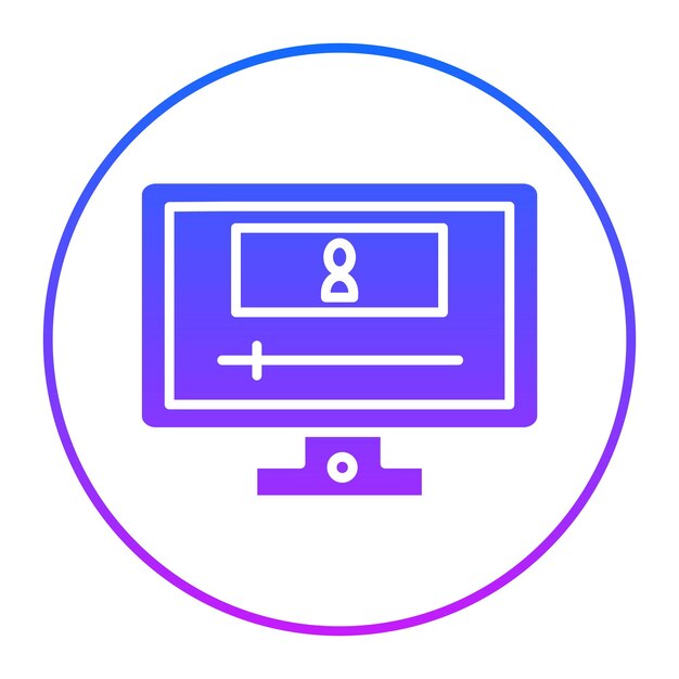 a computer monitor with the number 6 on it