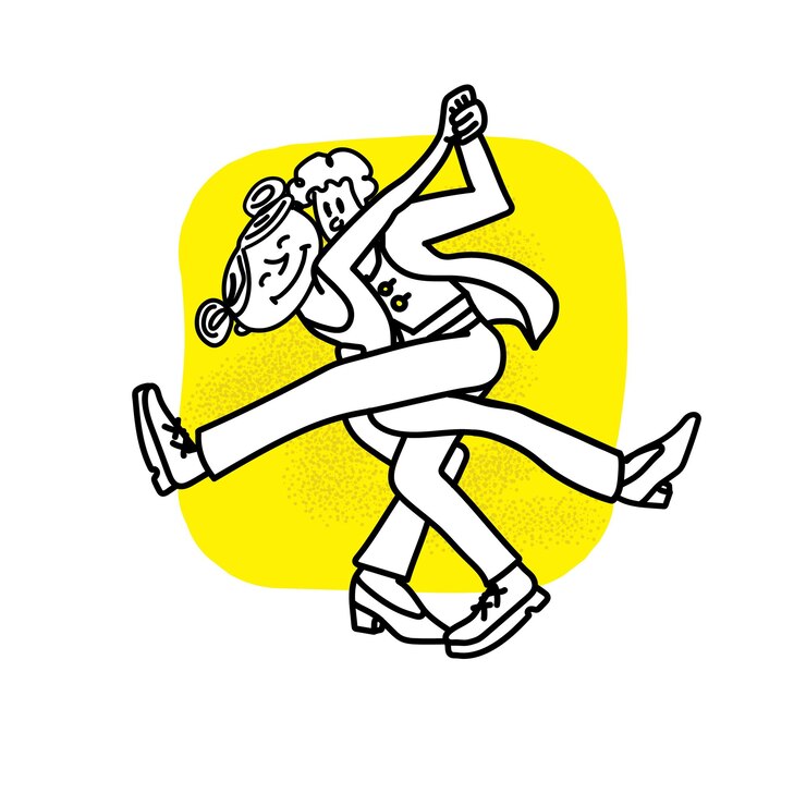 a couple in love dances an incendiary dance sketch for a magazine