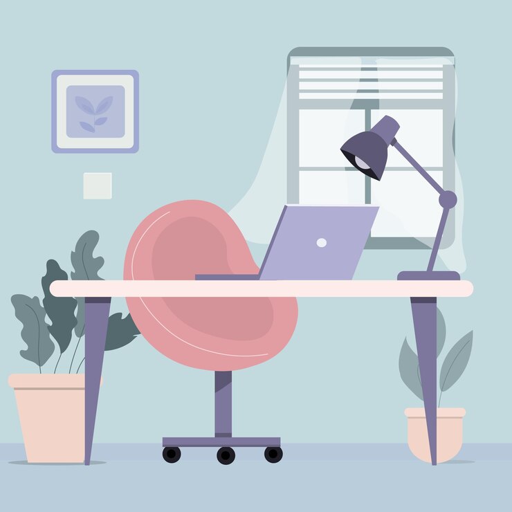 A cozy and modern workspace