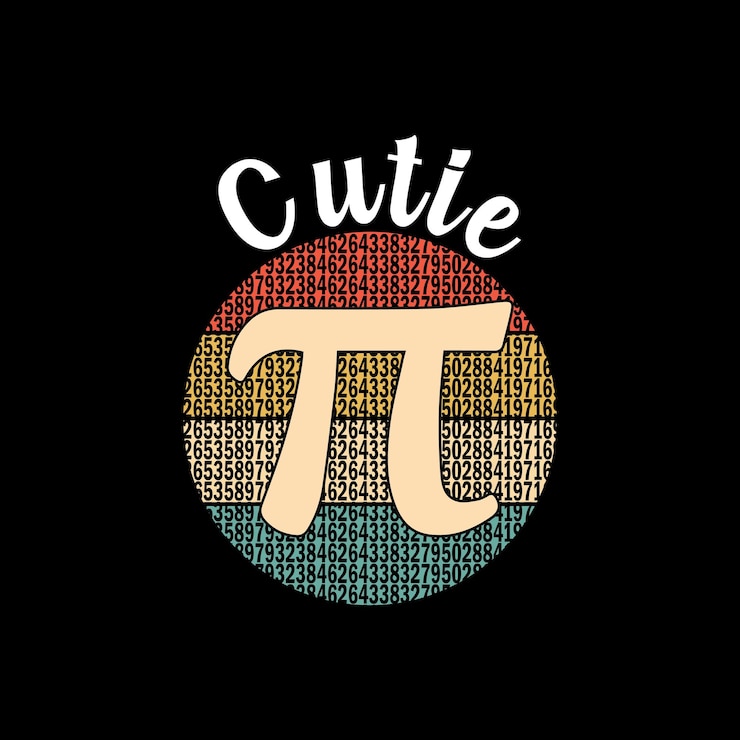 Vector a cutie pi logo with a circle in the middle.