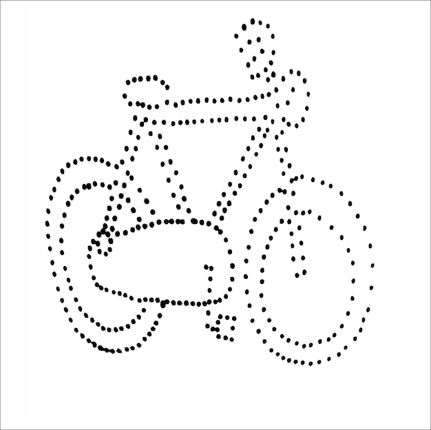 a drawing of a bicycle with the word quot the word quot on it
