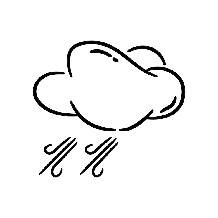 Vector a drawing of a cloud with the number 3 on it