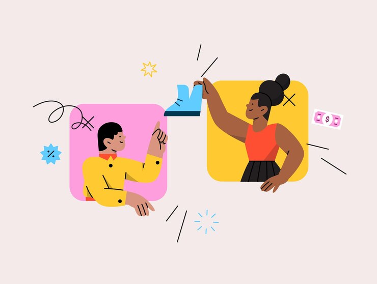 a drawing of a couple in a room with the word  love  on it