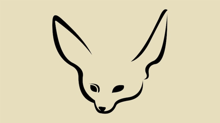 Vector a drawing of a fennec fox.