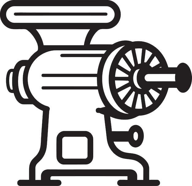 a drawing of a machine gun with a large cannon in the middle