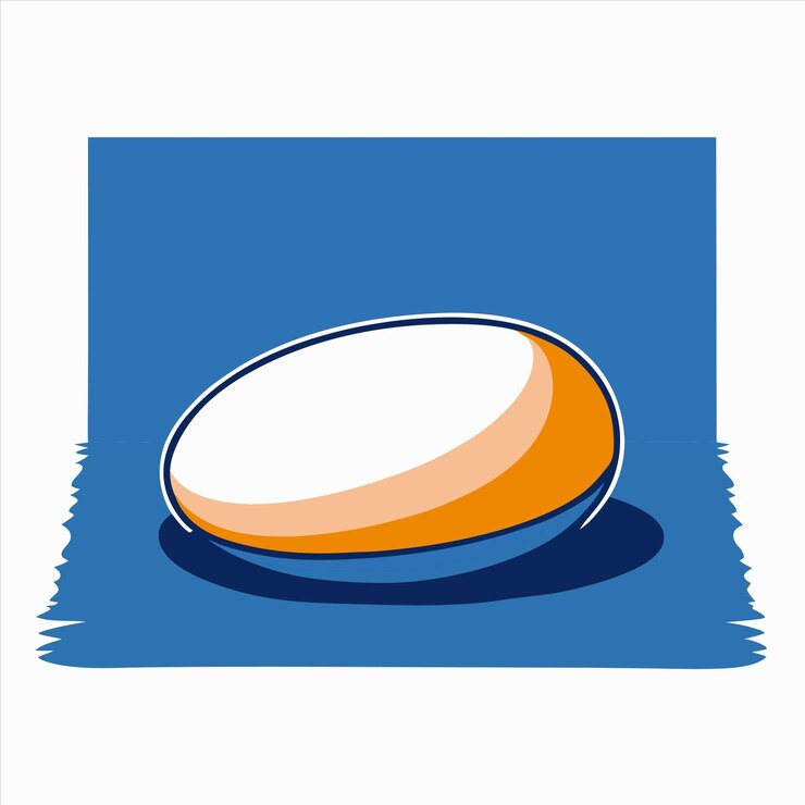 Vector a drawing of a pill that is on a blue background