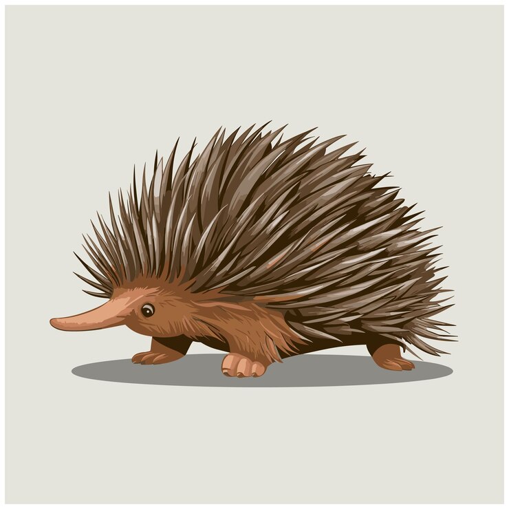 Vector a drawing of a porcupine with a face and a picture of a porcupine