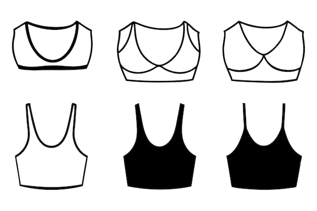 a drawing of a tank top and shorts with one drawing
