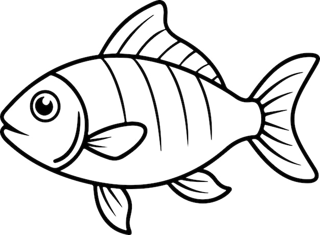A Fish illustrationvector icons logos for watering