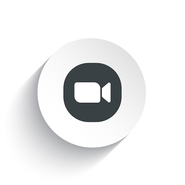 A flat icon zoom with the circle background plus the shadow behind of it