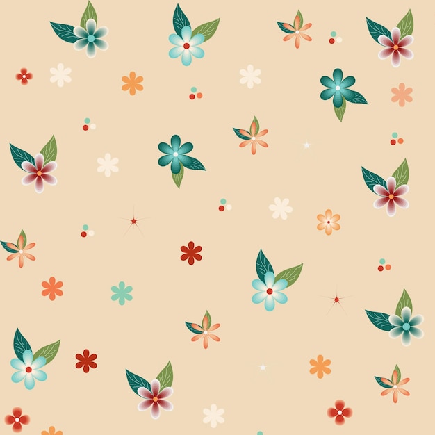 a floral pattern with different flowers